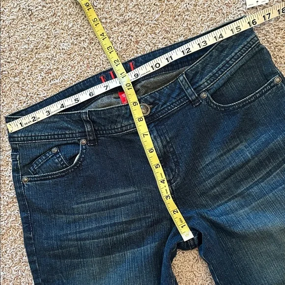 Elle⭐️NWT🌻Dark Indigo Women's Cropped Jeans Size 10 - Picture 8 of 11